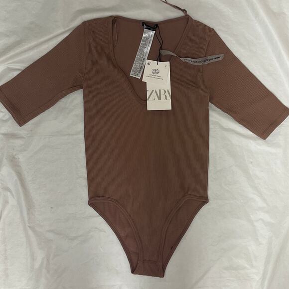 ZARA XS Top - Limitless Contour Collection - Brown Bodysuit - Picture 8 of 8